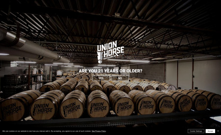 Union Horse Distillery: Website design and development