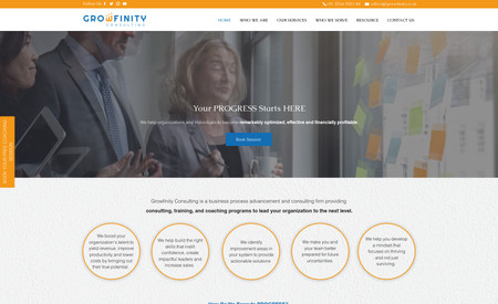 GrowfinityConsulting: New website designing.
Desktop and mobile optimization