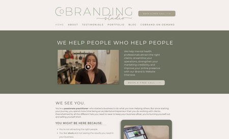 coBranding Studio: This is an advanced website with a mobile layout and custom visual content. We worked on a full brand development foundation and created all assets including the logo, graphics, blog posts, and more.
