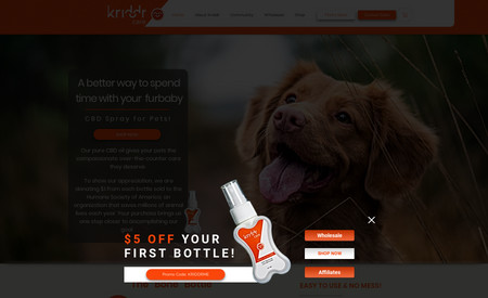 Site Design and Custom Fullfillment - Kriddr CBD: We built a custom backend fulfillment center for both people who purchase and for business operations.  John was the site designer!!