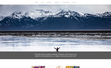 Art by Aurora: Artist's Portfolio website with a clean and crisp look and feel geared to focus on the artist's portfolio