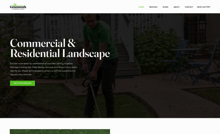 Greenwork Landscapes: I have done design and development of the site.