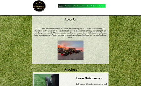 C.R. Lawn Services: This client was looking to migrate their site to Wix along with upgrade the look and feel of their site.  I was able to give their site a brand identity while making it easy for their clients to find what services they offer.