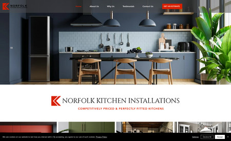 Norfolk Kitchens: Norfolk Kitchen Installations is a business that had, until late 2023, been installing kitchens for large housebuilders. At the end of that year Matt Wiles the owner decided that he should expand his business into fitting kitchens for private homeowners, so came to Websytz after receiving a recommendation from another client. We built him a new website using Wix Studio, wrote the copy and provided the photographs to express his skill and expertise.