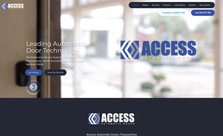 Access Auto Doors, Australia: Design a new website that defines the client's product range and is lead focused.
