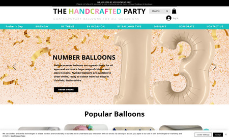 The Handcrafted Party: eCommerce website with 1,000s of party products