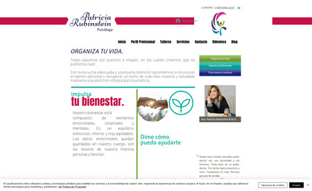 Consultorio Dra. Rubinstein: Sitio web para la Dra. Rubisntein. Médico profesional para Psicología Psicosomática