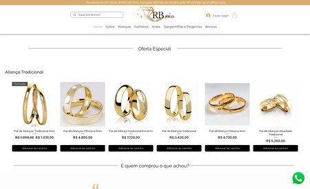 Rb Joias: Site e-commerce 