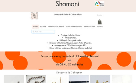 SHAMANI: Shamani-Creaperles est une entreprise familiale fondée en 1995 par Thierry JOUVE passionné par son métier. Grand choix de bijoux en perles de Tahiti, collier perles du Japon, pendentifs perles blanches, bagues perles de culture. Shamani boutique en ligne & boutique parisienne de perles de culture. Paris - France
​