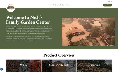 Nick's Garden Center | EditorX Website: A website designed in EditorX for a Family Garden Center in New Jersey.