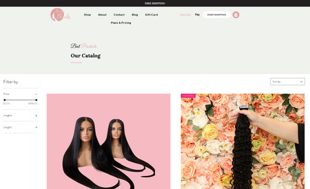 Bougiie Bliinks: Hair extensions, eyelashes, and beauty products. Fully functioning online store. Completely custom design/look. We also did her logo!