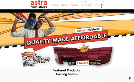 Astra Furnishers: Based in South Africa, Astra furnishers is a retail company selling low-cost furnishers. They have both retail stores and an online presence. It was important to develop this website to be mobile optimized so that they reach their full target audience.