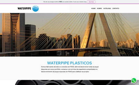 Waterpipe: Site institucional para empresa de tubulações.