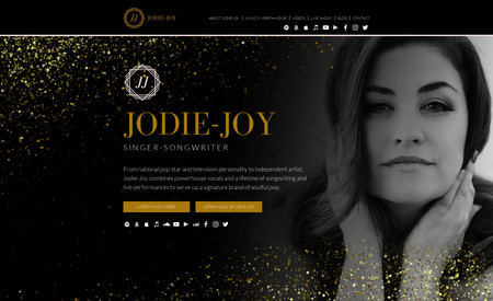 Jodie-Joy: Website redesign for Gold Coast based singer-songwriter Jodie-Joy.