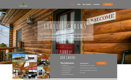 loreleicabins: We built Lorelei Cabins a simple, modern website to display the stunning scenery and premium accommodations that have become a core foundation of their vacation rentals.