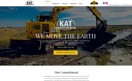 katexcavation: Industrial, commercial  & residential website, that showcases services and equipment for private and public clients.