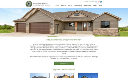 Woodland Homes Online: This construction company needed a website that was easy to navigate that also has the ability to list their homes for sale. Put together the entire site, wording and pictures and went live withhin a short period of time. 