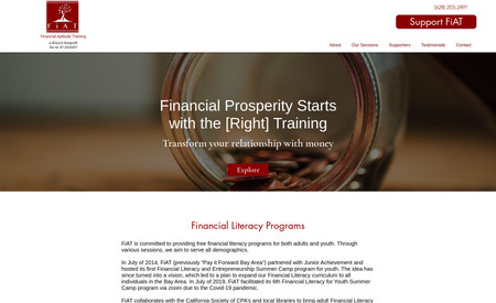FiAT Program: Updated web design, added conversion opportunities and enhanced mobile layout.