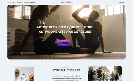 Avantas Aktiv: For Avantas Aktiv har vi utviklet en nettside.