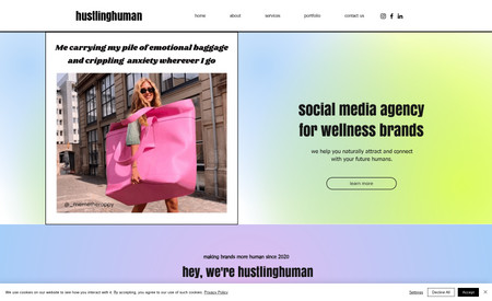 hustlinghuman: Custom branding
Custom website design
GIF creation