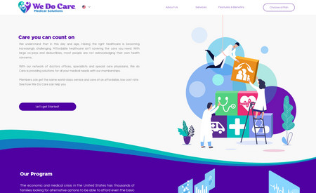 We Do Care: Custom Website on  Editor X