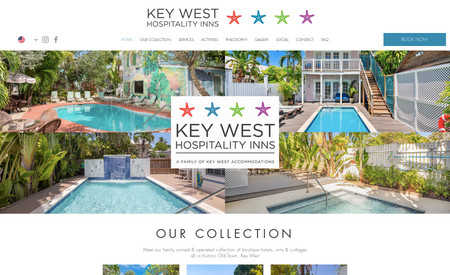 Key West Hospitality Inns: Advanced Website for a local hotel chain in Florida.