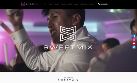 Sweetmix: A Website for a DJ/Entertainment Company.

The site features background videos, a photo gallery, as well as some contact forms.
