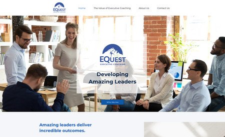 Equest Executive: Custom Website design for C-Suite Executive Coaching Company with Logo Design and Full company rebrand!