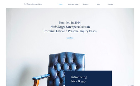 Nick Boggs Law: We designed, built, wrote the website copy, and implemented SEO strategies for this client, who previously did not have any web presence. 