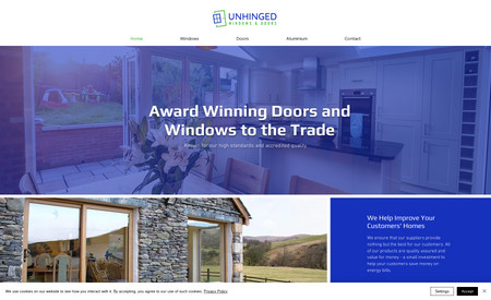 Unhinged: Unhinged Windows & Doors was a completely new brand that we helped create. With the website, our client needed something that stood out from competitors and that was informative and clean. Without the need for a catalogue, we created easy to scroll through pages that described each of the products our client offers.