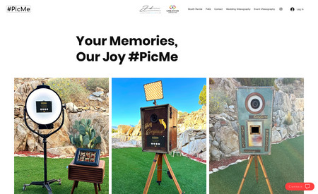 PicMe Photo Booth Rentals: This site, built for Pic Me, offers booking and rental opportunities. Once launched, their profits and bookings tripled.