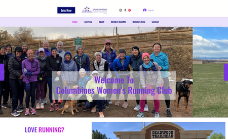 Columbines Running: Wix Membership Website behind a paywall with Forum, Membership Directory, Membership Messaging and Events App installed.
