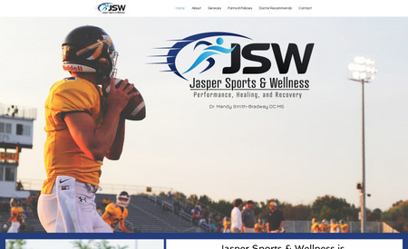 Jasper Sports and Wellness: Classic Website for Physical Therapy Studio based out of Jasper, Indiana.
