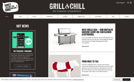 GRILL&CHILL: Corporate Design und Webdesign für «GRILL&CHILL»