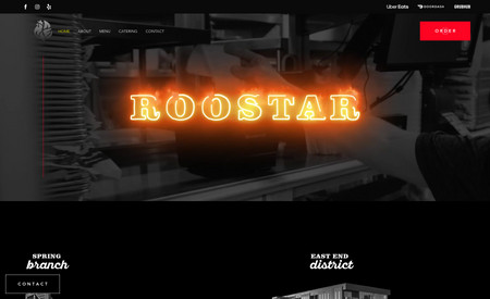 Roostar: Website Design, Brand Re-fresh, Animation & Graphics ||  Roostar is high-energy, fast pace, deliciously crafted banh-mi sandwiches and  other tasty dishes. We made sure the digital design matched the  same presence you'd find in the restaurant. 

*all of our projects start from blank template.