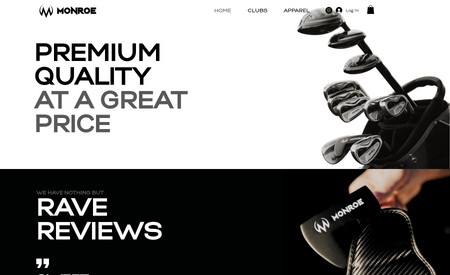 Golf Clubs Brand: Procuct Showcase Website with some ecommerce capabilities.  Advanced Website Design.