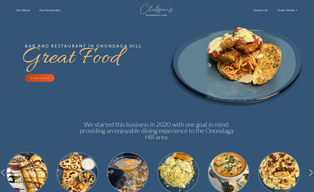 Restaurant & Bar Website: This was a warm and cozy website design for a bar and restaurant in NY.