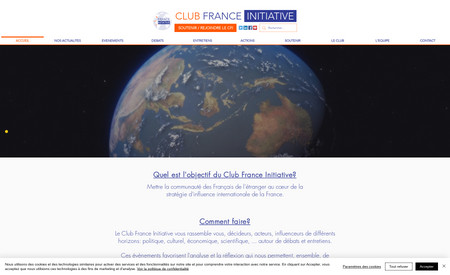 Club France Initiative: Optimisation de certains aspects visuels du site Internet, amélioration du suivi analytique et des appels à l'action (call to action) en vue d'accroître le potentiel marketing du site. 