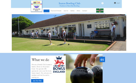 Seaton Bowling Club: This local club wanted a site to showcase the activites and achievements of their bowling club as well as to give information on the matches. I created a website working with them - using zoom to show them the various stages that I had worked on. We went through several revisions to get it perfect for them. 