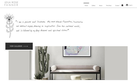 Leila Fanner Art: Wix E-Commerce Website Design