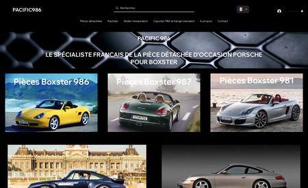 Pacific986: Création de site E-Commerce pour vente de pièces automobiles