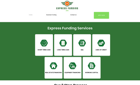 Express Funding Now: Fully responsive EditorX site.