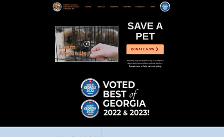 Southern Journey Animal Rescue: We support Southern Journey Animal Rescue with all of their website and marketing needs. With our help, they have been able to sustain regular transports and save hundreds of animals from kill shelters in the Atlanta area. 
