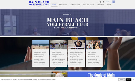Main Beach VB Club: - Moved site from Wordpress to Wix
- Set up Event signups as well as informational pages and registrations