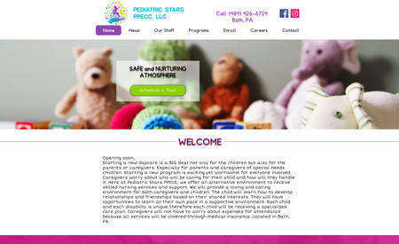 Erica Contreras: Erica needed a daycare website for her new business adventure. 