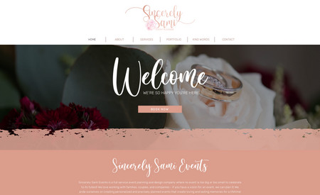  SincerelySamiEvents: This site was redesigned to provide services for future clients and booking capabilities. 