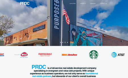 PRDC: This was a complete website design from a scratch template completed for a commercial development company.