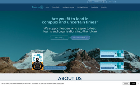 Futur-o Organisational Leadership: This company engaged us to promote their organisational fitness and leadership development program including integration of online booking and distribution of modular training programs.