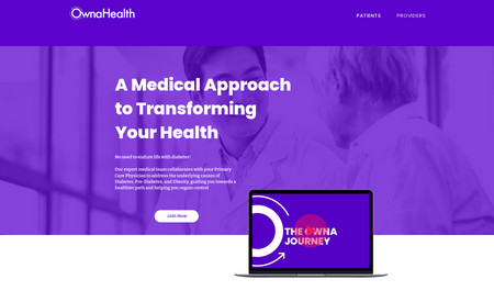 OwnaHealth: Website Redesign project for a unique business model for a new application.  