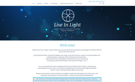 Liveinlight: All round holistic healing and support for your clients. 